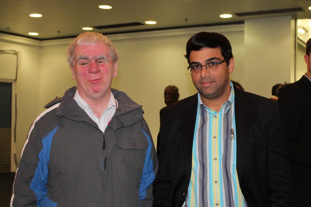 Guy Whitehouse with Vishy Anand at the London Chess Classic 2012