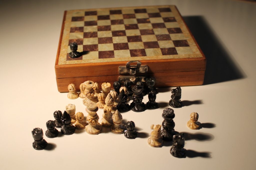 Small Indian marble chess set