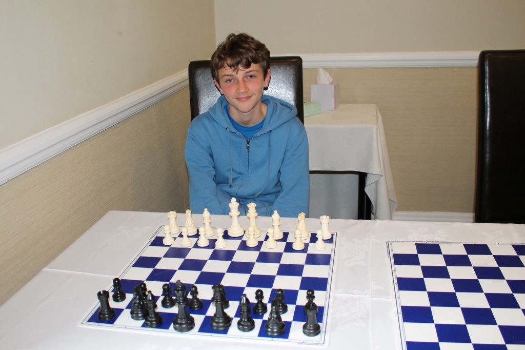 Iwan Cave, Grading Prize winner, at Castle Chess Fareham Congress 2021
