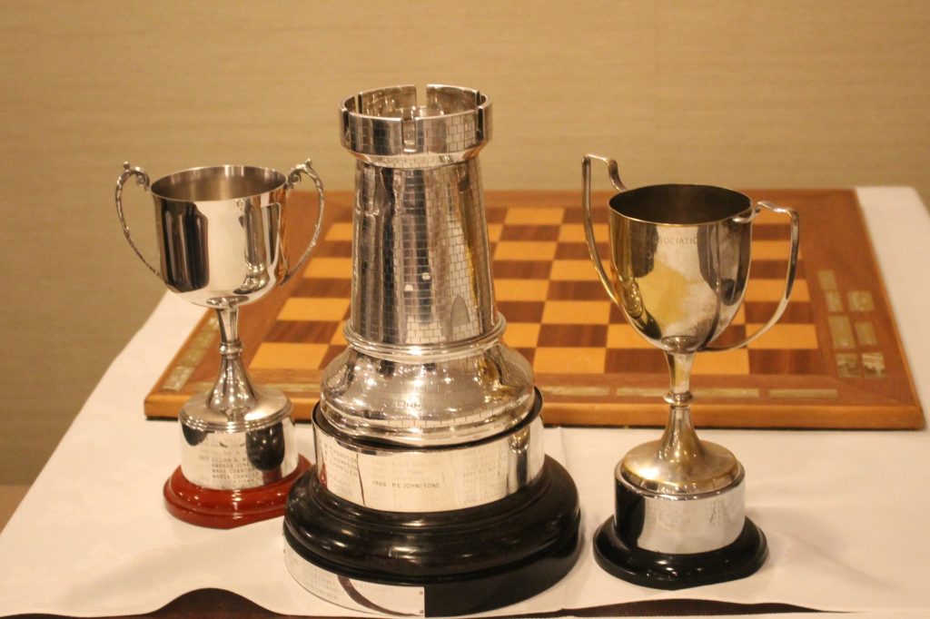 Silverware: Trophy prizes at the Hampshire Chess Association HCA Congress 2022