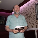 Book Prize Tournament organiser Peter Przybycin with the Prizes, 26 May 2022